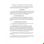 Customizable Management Administrative Service Agreement Template example document template