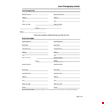 Event Photography Contract Template for Company and Client Agreement example document template