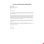 Customer Service Job Cover Letter example document template 