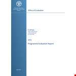 Program Evaluation Report example document template