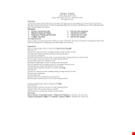 Sales Service Specialist Resume example document template