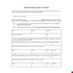 Printed Odometer Disclosure Statement | State-Required Form example document template