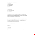 Letter Of Introduction For Employment Job example document template 