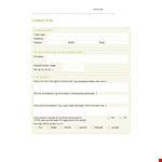 Download our Creative Brief Template for Effective Project Communication example document template