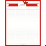 Organize Your Holiday Gift Purchases with our Template example document template