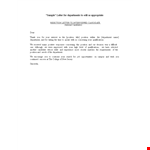 Interview Rejection Email Template for Candidate | Department Position Letter example document template