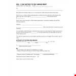 Late Rent Notice Template - Effective Notice for Unpaid Rent example document template