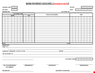 Bank Payment Voucher In Excel