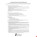 Nursing Performance Improvement Plan Template example document template 