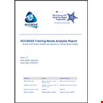 Training Gap Analysis example document template 