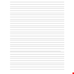 Lined Paper Template - Print or Download High-Quality Lined Paper Template example document template