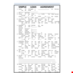 Loan Agreement Template - Easy to Customize for Borrowers and Lenders example document template 