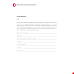 Get Your Photos Secured with Our Reliable Photo Release Form - University, Interview, State example document template 