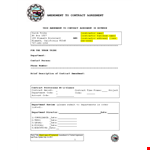 Contract Amendment - Simplify and Modify Your Agreement with Contractors | Yurok Tribe example document template