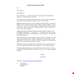Disciplinary Warning Letter example document template 