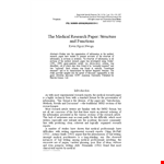 Medical Research Paper Template example document template 