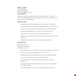 Medical CV Writing Services - Emergency Medical Expertise | Sharonville example document template 