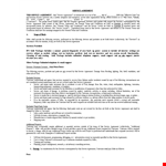 Service Agreement Template - Clear Terms for Seller and Customer example document template