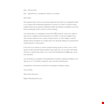 Management Trainee Appointment Letter Template example document template