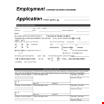 Job Application Form Template Free Download example document template