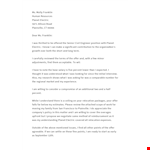 Job Counter Offer Letter Template example document template