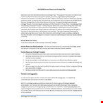 Hr Strategic Plan Outline example document template 