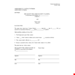 Contract Amendment for Vendor example document template 