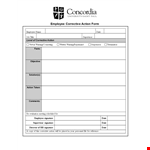 Corrective Action Form Free Download example document template