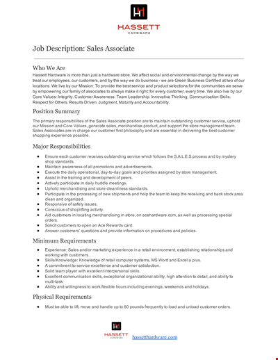 Effective Job Description Template Sample