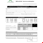 Rent Invoice example document template 