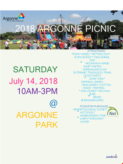 Customize Your Picnic with our Sponsored Picnic Flyer Template