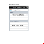 Phone Message Template - Professional and Easy-to-Use Form example document template