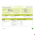 Individual Service Plan Example example document template