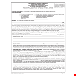 Residential Sales example document template