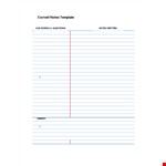 Cornell Notes Template - Organize Your Notes Effectively example document template