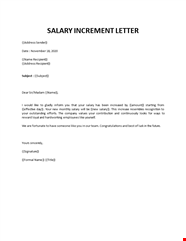 Salary Increment Letter