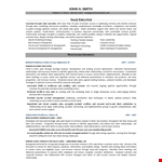 Free Sales Executive Resume example document template