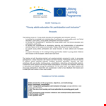 Training Course Agenda example document template