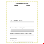 Goal Sheet example document template