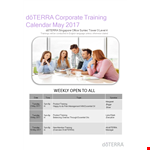 Corporate Training Calendar Template example document template