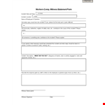Printable Witness Statement Form for Incident | Simplify Document Creation example document template