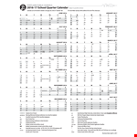 Quarterly School Event example document template 