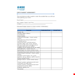 Restaurant Operating Budget Template example document template