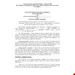 Comcast Franchise Agreement for Shall County Grantee example document template 