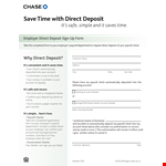 Employee Direct Deposit Form Template example document template