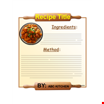 Create Beautiful Recipe Books with Our Cookbook Template example document template