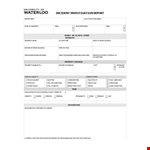 Investigate Incidents Efficiently with Adequate Equipment example document template