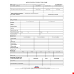 Lease Rental Application Form example document template