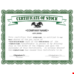 Create Custom Stock Certificates | Free Stock Certificate Template example document template