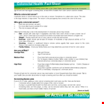 Fact Sheet Template: Preventing and Understanding Colon Cancer and Colorectal Polyps example document template